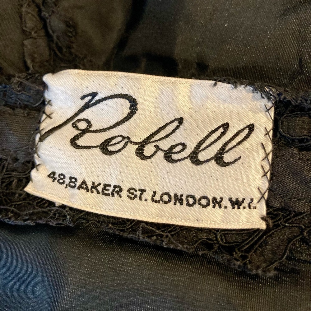 Robell Vintage Black Strapless Lace Dress - Picture 8 of 16